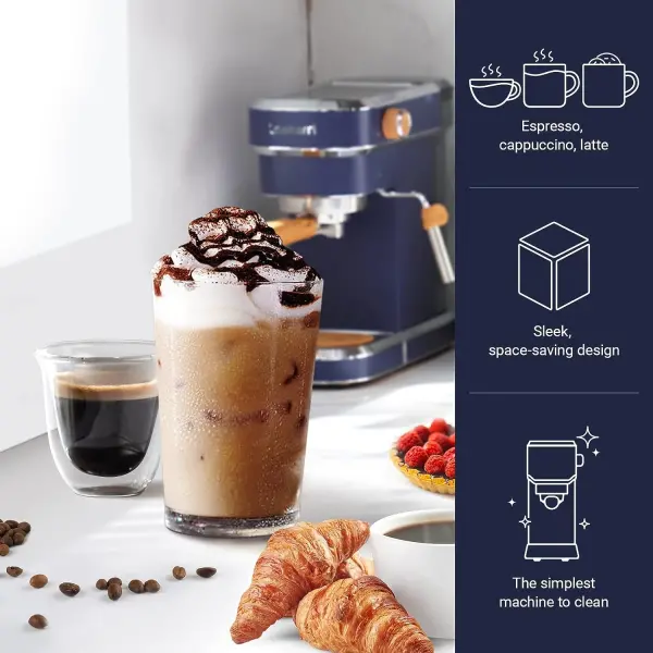 Laekerrt Espresso Machine 20 Bar Espresso Maker CMEP01 with Milk Frother Steamer, Home Expresso Coffee Machine for Cappuccino