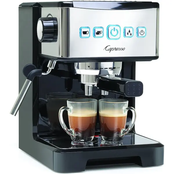 Capresso 124.01 Ultima Pro Programmable Pump Espresso Machine, Black/Stainless Steel