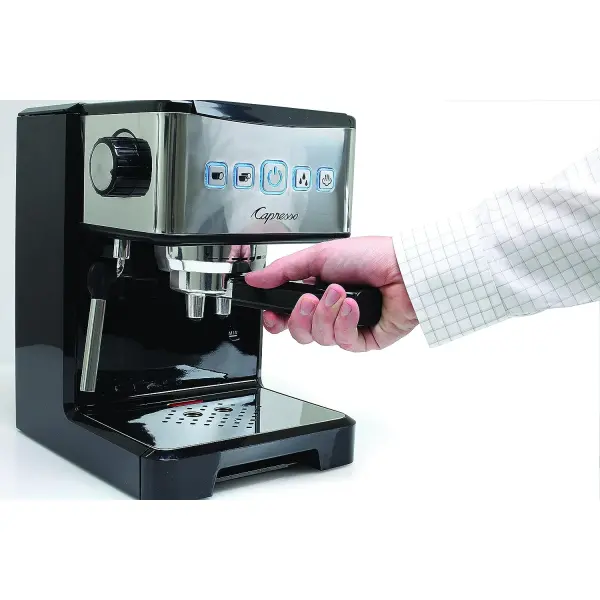 Capresso 124.01 Ultima Pro Programmable Pump Espresso Machine, Black/Stainless Steel