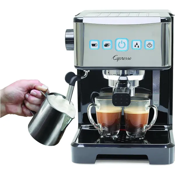 Capresso 124.01 Ultima Pro Programmable Pump Espresso Machine, Black/Stainless Steel
