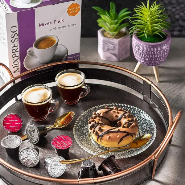 Mixpresso Espresso Machine for Nespresso Compatible Capsule, Single Serve Coffee Maker Programmable Buttons for Espresso Pods,