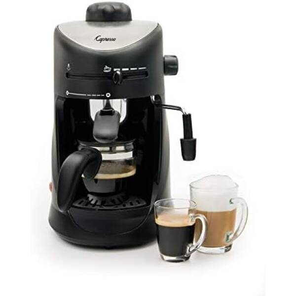 Capresso 303.01 4-Cup Espresso and Cappuccino Machine Black 13.25″ x 7.5″ x 9.75″