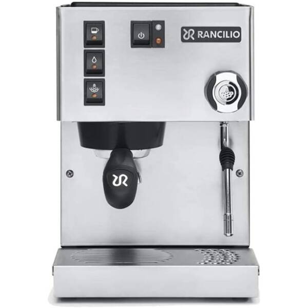 Rancilio Silvia Espresso Machine with Iron Frame and Stainless Steel Side Panels, 11.4 by 13.4-Inch (Stainless Steel-Updated