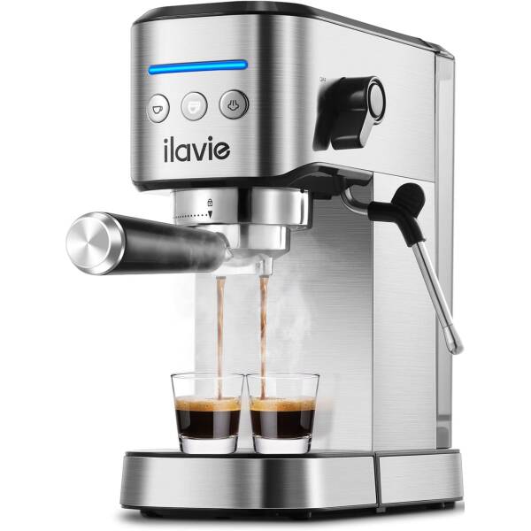 ILAVIE Espresso Machines with Steamer, 20 Bar Pump Espresso and Cappuccino latte Maker, Espresso Machine Easy to Use for Home