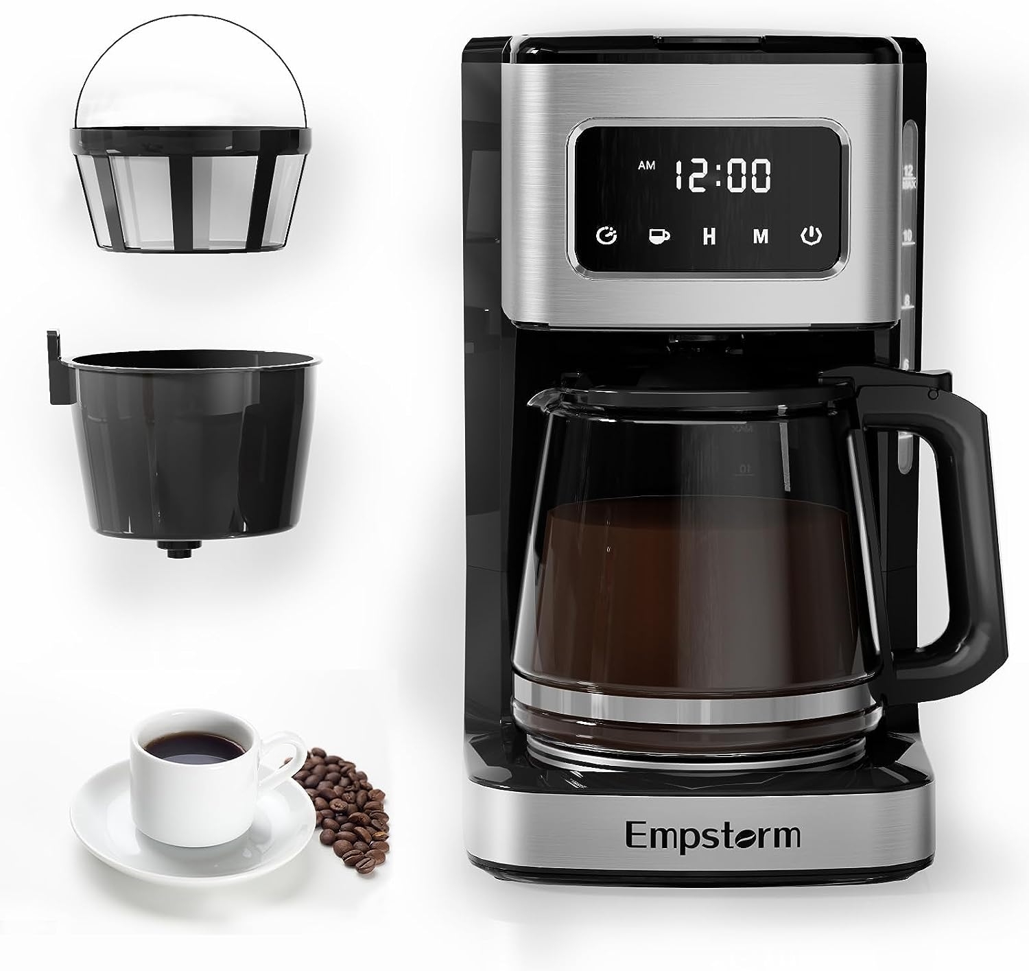 Empstorm 12-Cup Programmable Coffee Maker with Timer and Automatic