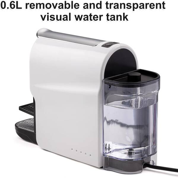 beanglass Espresso Pod Machine for Home, Compact Capsule Coffee Maker for Nespresso Original Pods, 20 Bar High Pressure Pump,