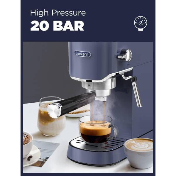 Laekerrt Espresso Machine 20 Bar Espresso Maker CMEP02 with Milk Frother Steam Wand, Professional Expresso Machine for