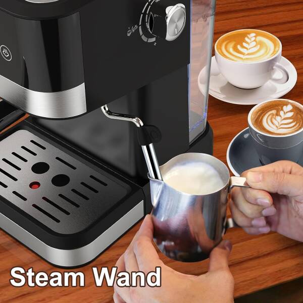 ICUIRE Espresso Machine 20 Bar Pump, Coffee and Cappuccino Latte Machine with Milk Frother, 1050W Semi-Automatic Expresso Maker