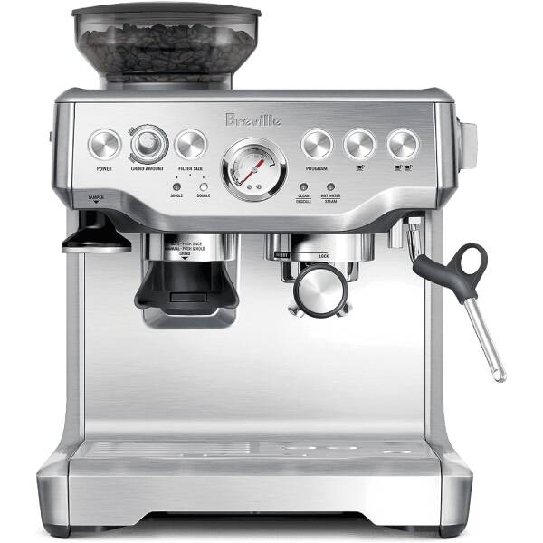 Breville Barista Express Espresso Machine, Brushed Stainless Steel, BES870XL, Large