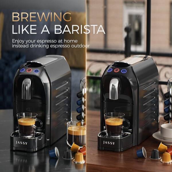 Small Espresso Coffee Machine 20 Bar Coffee Maker Compatible for Nespresso Original Capsule with Single/Double Cup System for