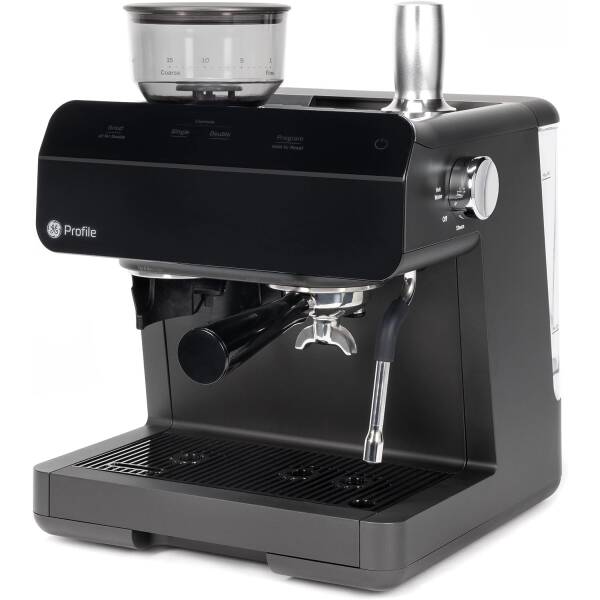 GE Profile Semi Automatic Espresso Machine + Steam Frother | Italian-Made 15 Bar Pump for Balanced Extraction | 15 Adjustable