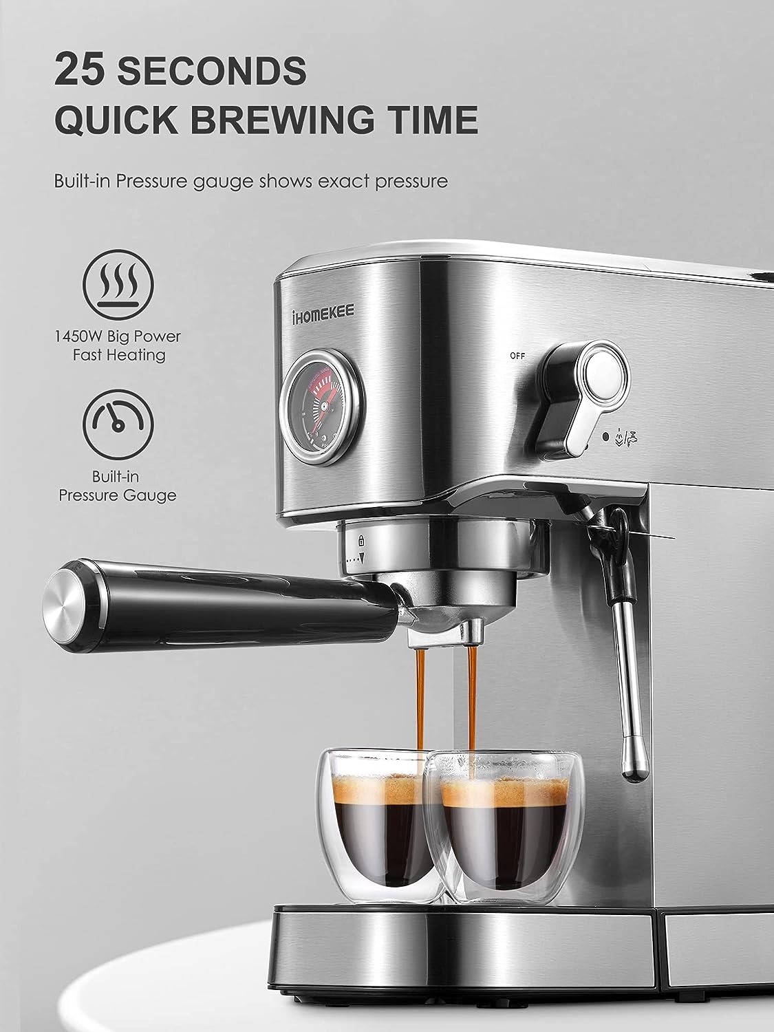 SUMSATY Espresso Machine, Stainless Steel Espresso Machine with Milk Frother  for Latte, Cappuccino, Machiato,for Home Espresso – Coffee Gear