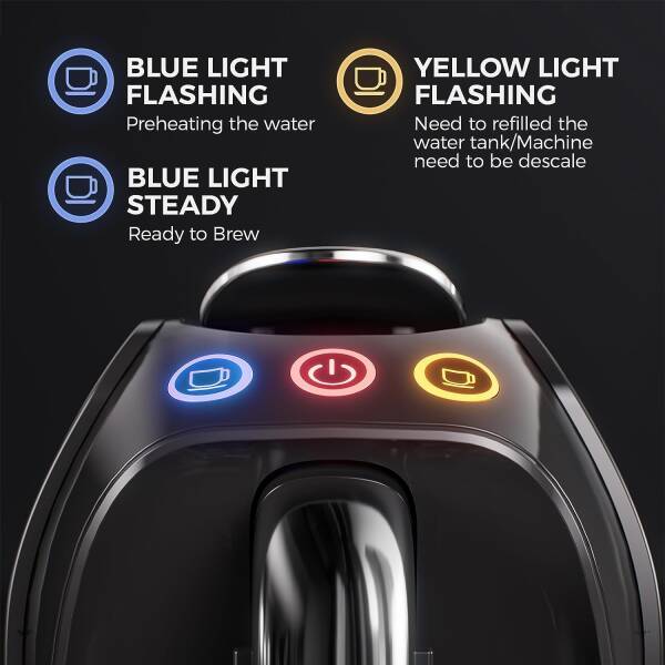 Small Espresso Coffee Machine 20 Bar Coffee Maker Compatible for Nespresso Original Capsule with Single/Double Cup System for