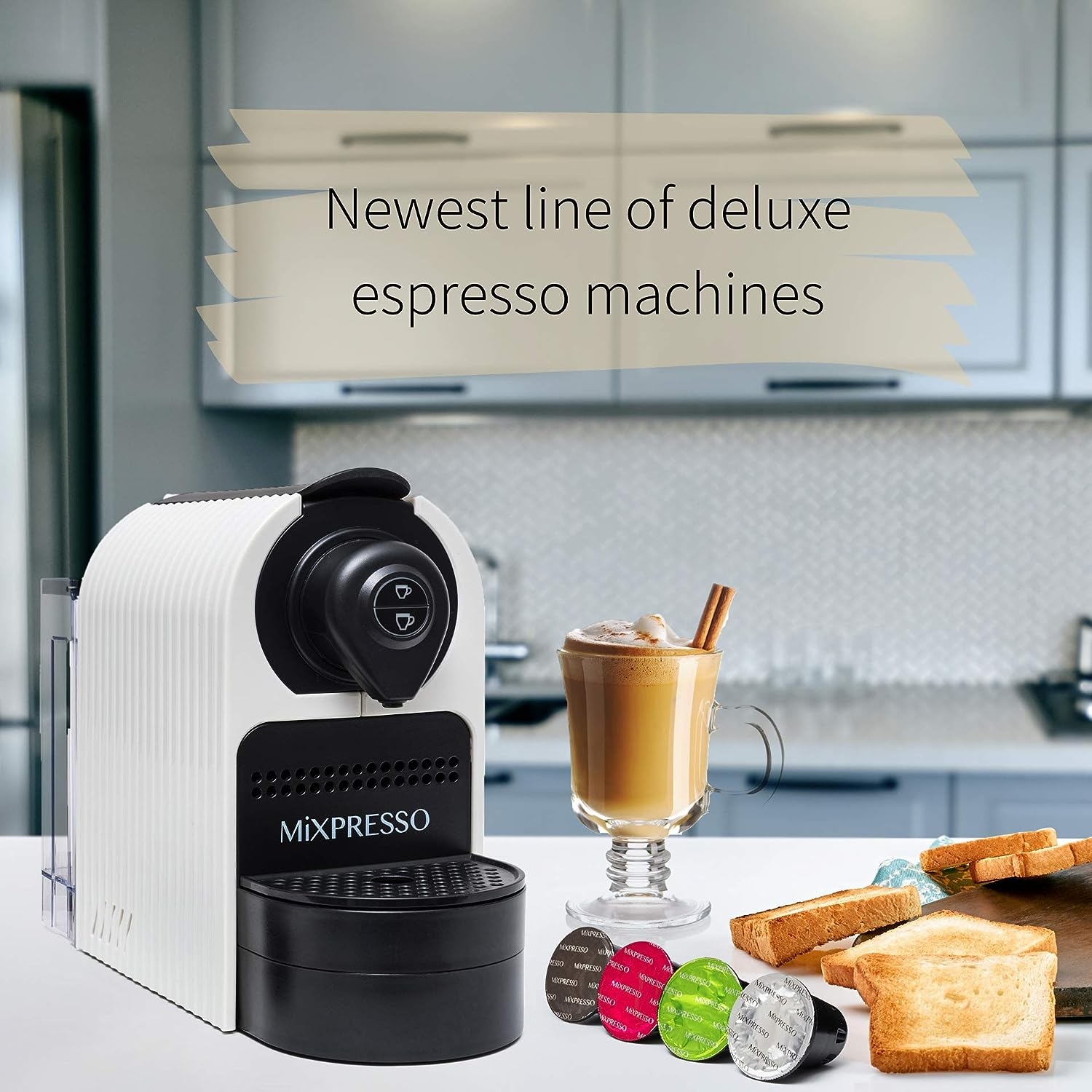 Mixpresso Espresso Machine for Nespresso Compatible Capsule, Single Serve  Coffee Maker Programmable Buttons for Espresso Pods, – Coffee Gear