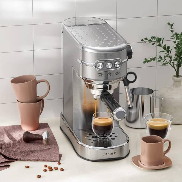 JASSY Espresso Maker 20 Bar Cappuccino Coffee Machine with Milk Frother for Espresso/Cappuccino/Latte/Mocha for Home Brewing