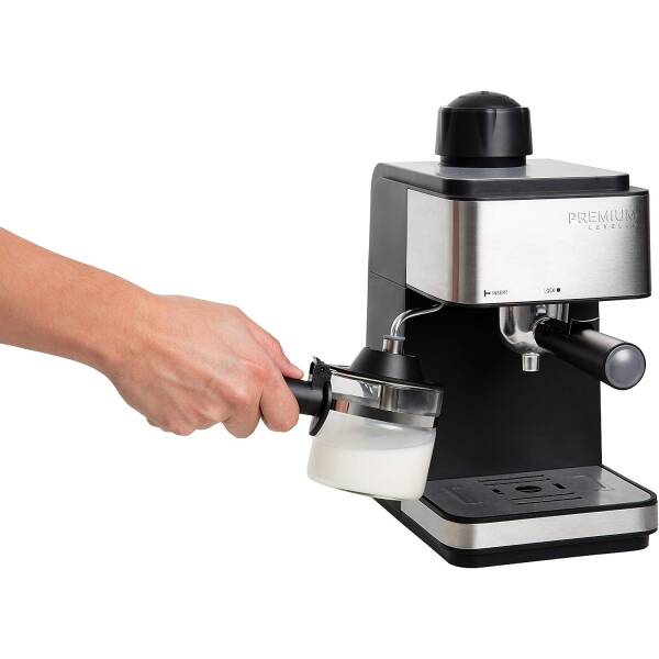Premium Levella 4-Cup Espresso, Cappuccino And Latte Maker Black (Pem351)