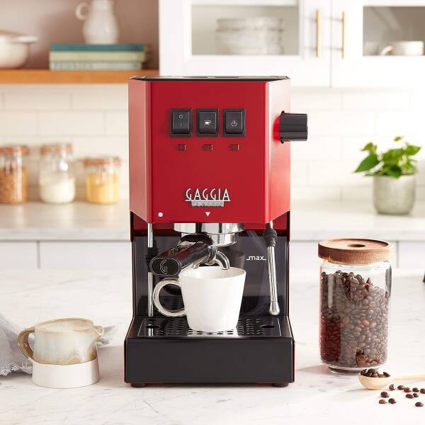 Gaggia RI9380/47 Classic Pro Espresso Machine,1.3liters, Cherry Red