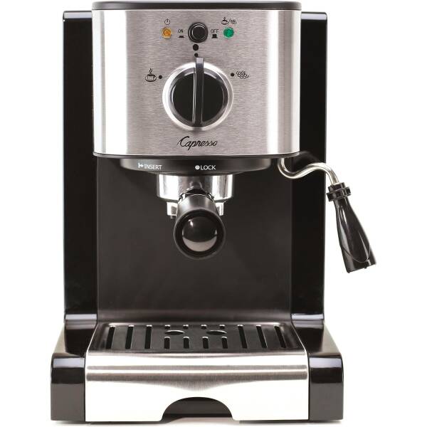Capresso 116.04 Pump Espresso and Cappuccino Machine EC100, Black and Stainless, 46 oz