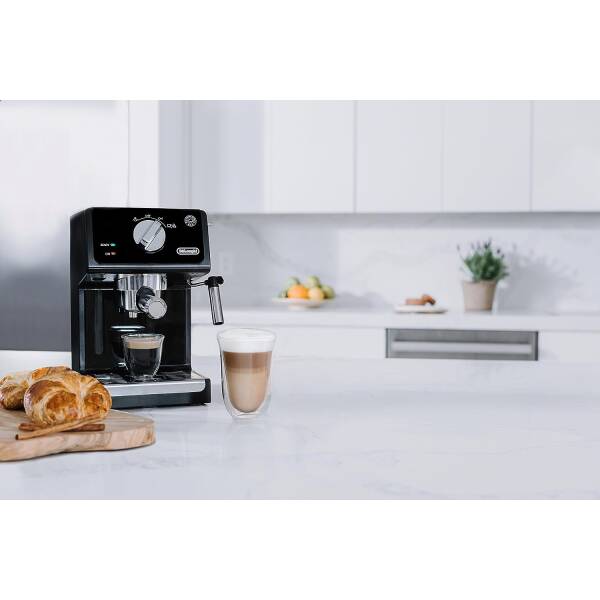 De’Longhi ECP3120 15 Bar Espresso Machine with Advanced Cappuccino System, 9.6 x 7.2 x 11.9 inches, Black/Stainless Steel