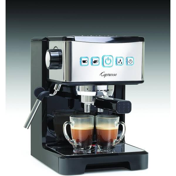 Capresso 124.01 Ultima Pro Programmable Pump Espresso Machine, Black/Stainless Steel