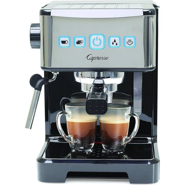 Capresso 124.01 Ultima Pro Programmable Pump Espresso Machine, Black/Stainless Steel