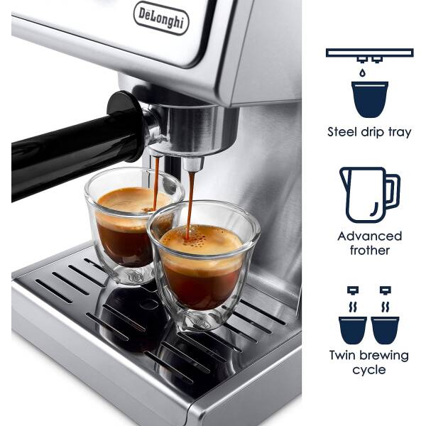 De’Longhi ECP3620 15 Bar Espresso Cappuccino Machine, Silver