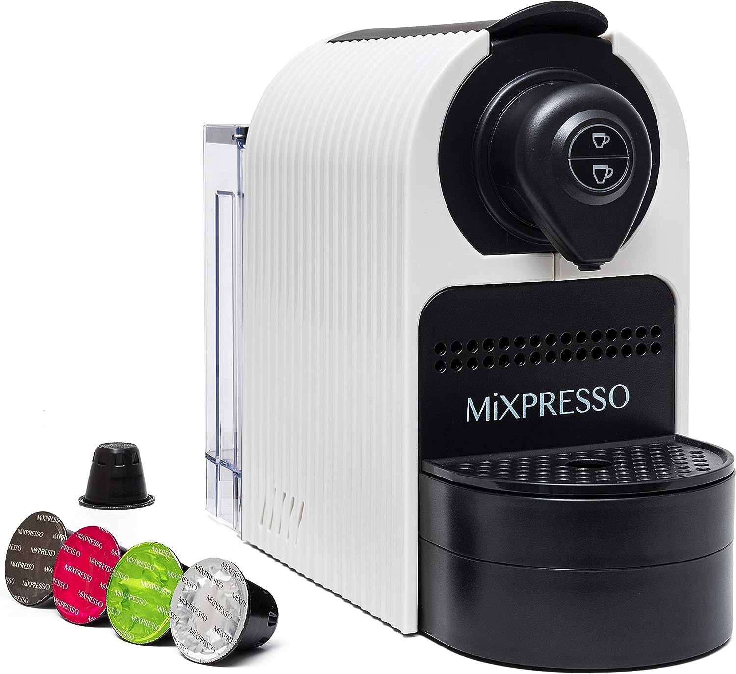 Mixpresso Single Cup Coffee Maker | Personal Single Serve Coffee Brewer Machine Compatible with Single-Cups | Quick Brew Technology Programmable