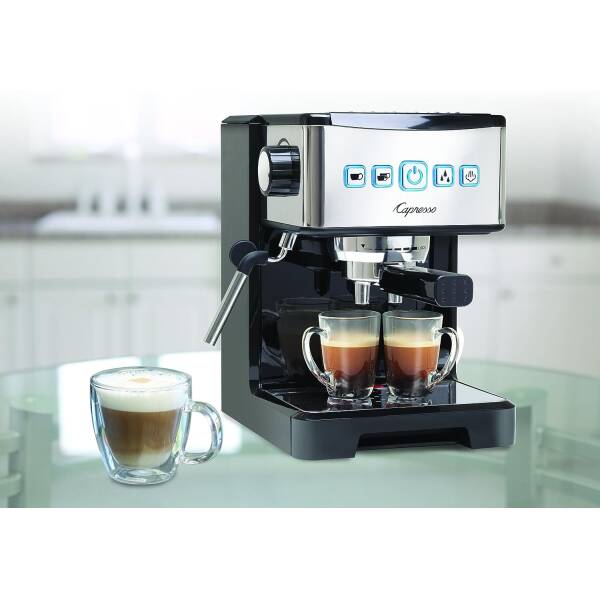 Capresso 124.01 Ultima Pro Programmable Pump Espresso Machine, Black/Stainless Steel