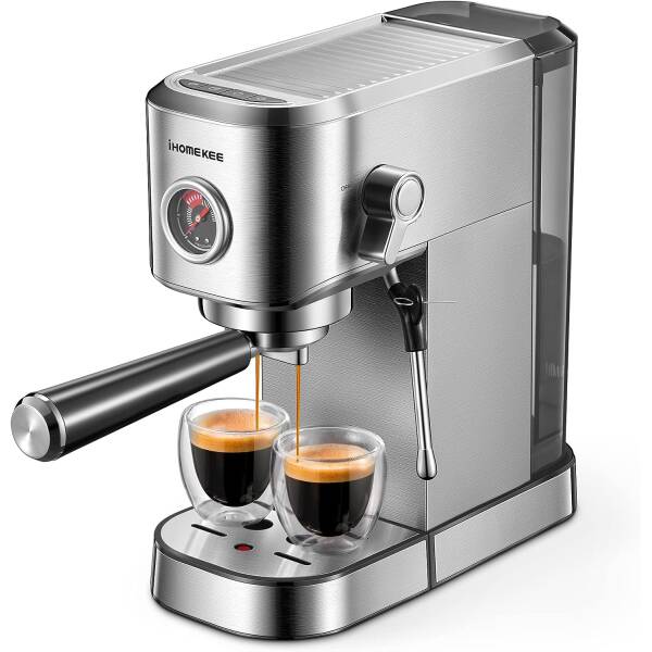 Ihomekee 15Bar Espresso Machine, Espresso Maker with Commercial Steamer for Latte and Cappuccino, Expresso Coffee Machine with