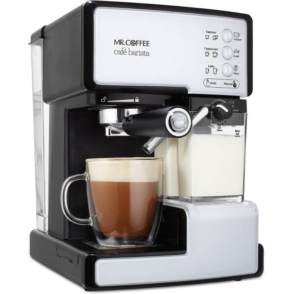 Mr. Coffee BVMC-ECMP1102 Cafe Barista Espresso Maker Machine, White