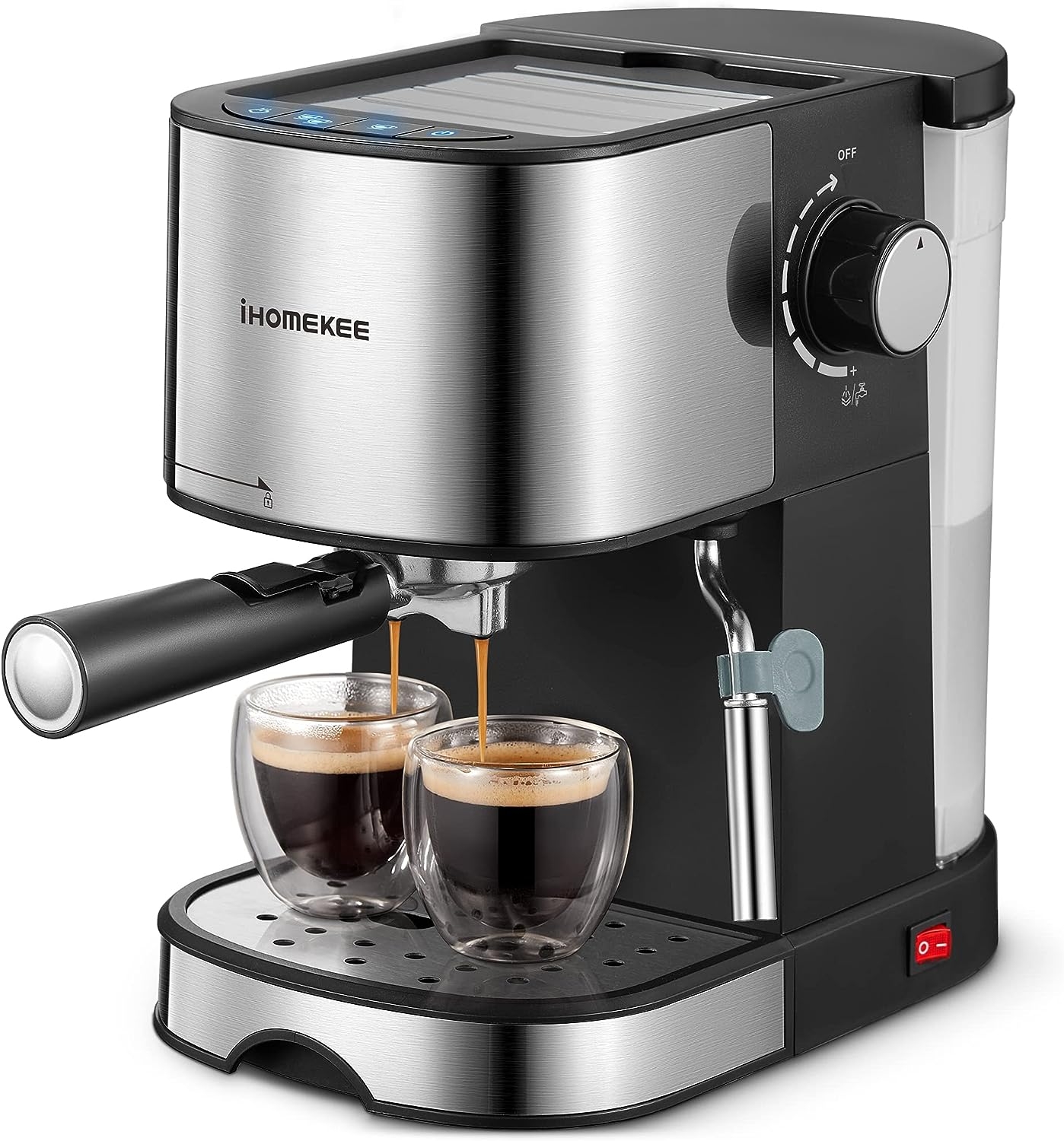 Ihomekee Espresso Machine 15 Bar Pump Pressure, Espresso and Cappuccino  Coffee Maker with Milk Frother/Steam Wand for Latte, – Coffee Gear