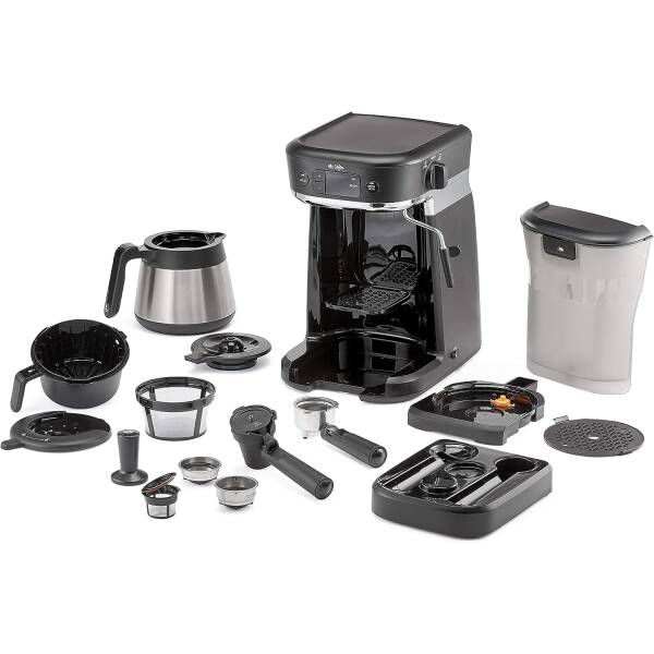 Mr. Coffee All-in-One Occasions Specialty Pods Coffee Maker, 10-Cup Thermal Carafe, and Espresso with Milk Frother and Storage